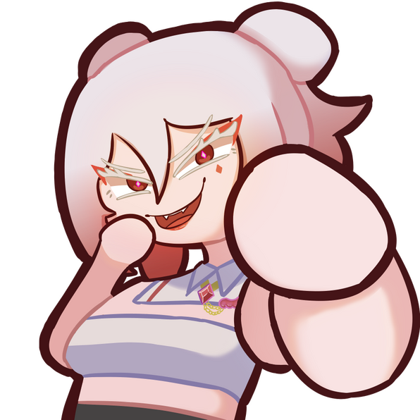Smug emote for Cyano Nightingale