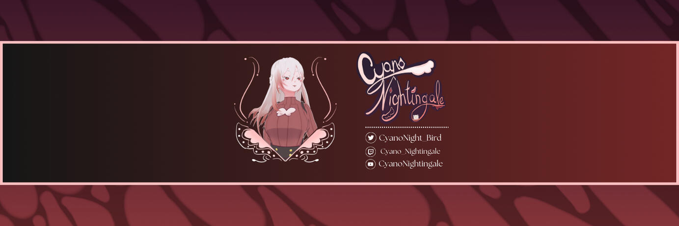 Fluttering Red Cyano Nightingale (w/provided artwork)