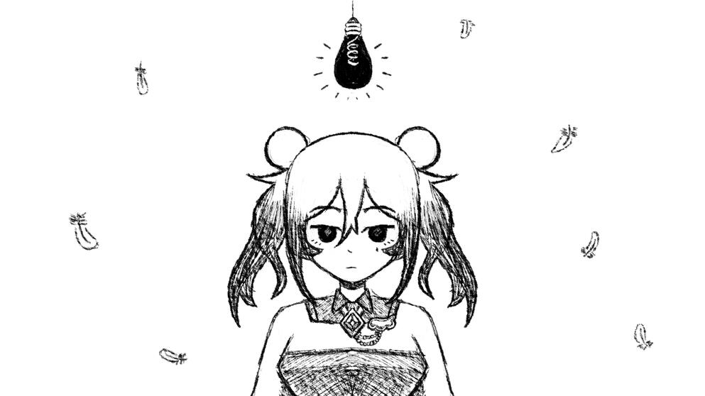 Omori style Art for Cyano Nightingale